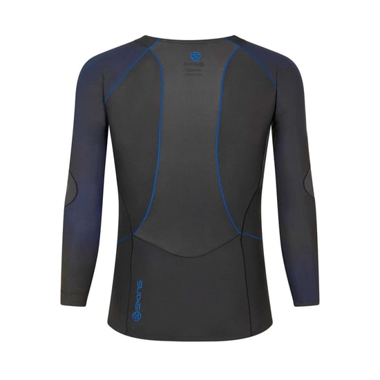 Skins - Base Layer Oberteil für Herren, Kontrast-Ärmel (Schwarz) - Image 2