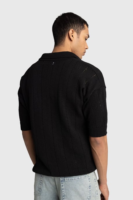 Herren T-Shirt mit tropischem Druck und V-Ausschnitt - Image 4