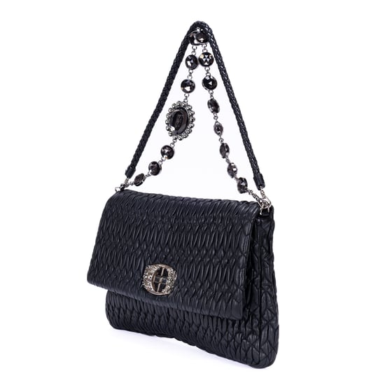 Medium Crystal Chain Flap Clutch   Schultertasche - Image 2
