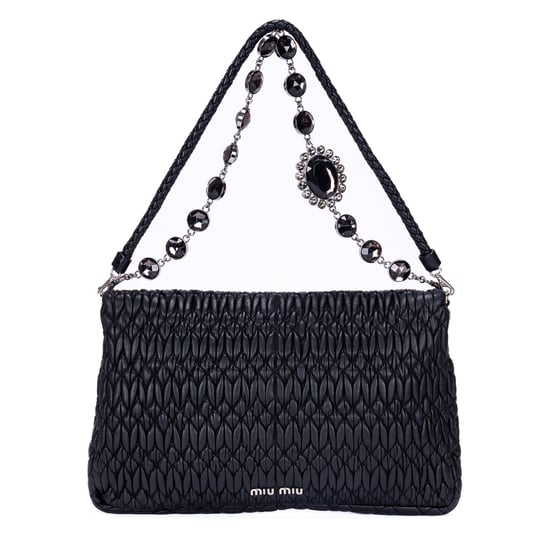 Medium Crystal Chain Flap Clutch   Schultertasche - Image 5