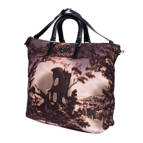 Tessuto Nylon Temple Print Tote Bag Schultertasche - Image 2