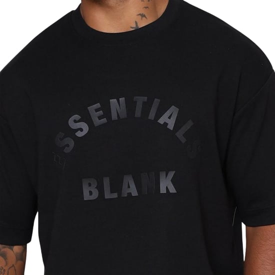 Blank Essentials - T-Shirt für Herren, Rundhalsausschnitt (Schwarz) - Image 4