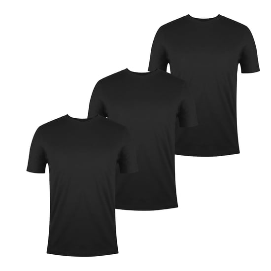 Donnay - T-Shirt für Herren, Baumwollmischung (3er-Pack) (Schwarz) - Image 2