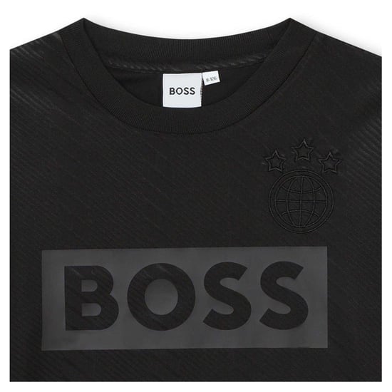 Boss - T-Shirt für Kinder, Rundhalsausschnitt, Regulär (Schwarz) - Image 3