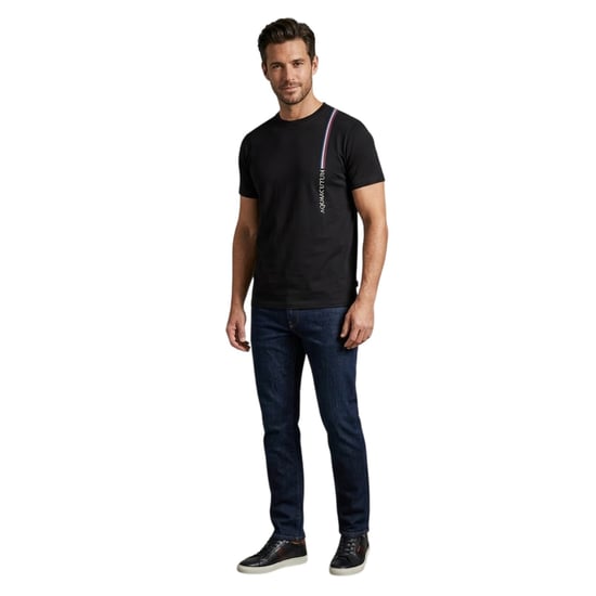 Aquascutum - T-Shirt für Herren, Rundhalsausschnitt, Regulär (Schwarz) - Image 4