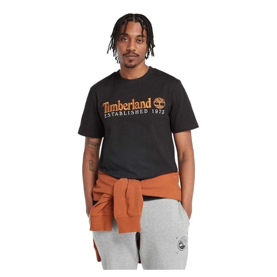 Timberland - "Heritage" T-Shirt für Herren, Baumwolle (Schwarz/Weiß) - Image 1