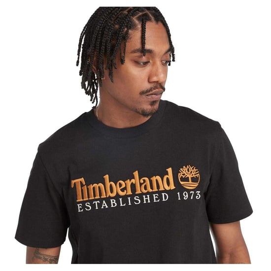 Timberland - "Heritage" T-Shirt für Herren, Baumwolle (Schwarz/Weiß) - Image 3