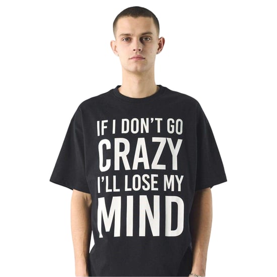 Pretty Green - "If I Don´t Go Crazy" T-Shirt für Herren, Regulär (Schwarz) - Image 4