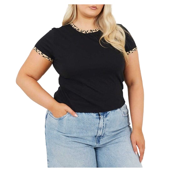 Brave Soul - T-Shirt für Damen, Plus (Schwarz/Leopard) - Image 2
