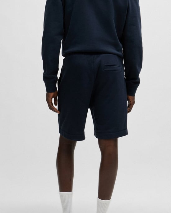 BOSS Orange Sewalk Herren Baumwoll-Terry Shorts mit Logo-Patch - Image 4