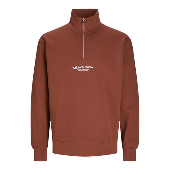 Jack And Jones - "Originals Studio" Sweatshirt für Herren, mit halbem Reißverschluss (Brandy) - Image 1