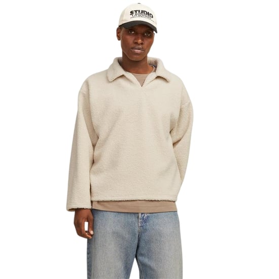 Jack And Jones - Sweatshirt für Herren, Teddy-Stoff, Langärmlig (Haferflocken) - Image 4