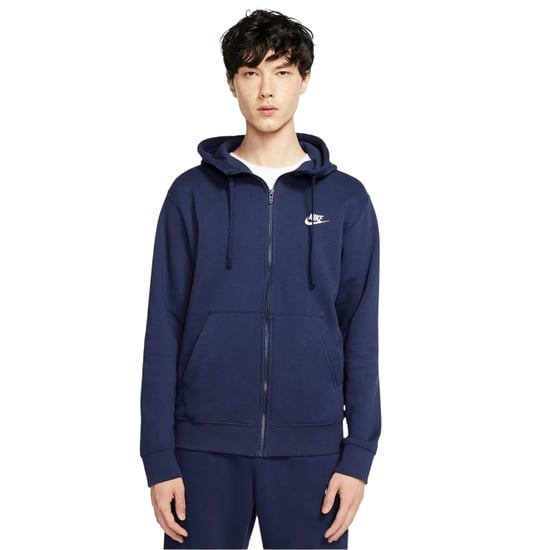 Nike - "Sportswear Club" Hoodie mit durchgehendem Reißverschluss für Herren (Marine) - Image 1