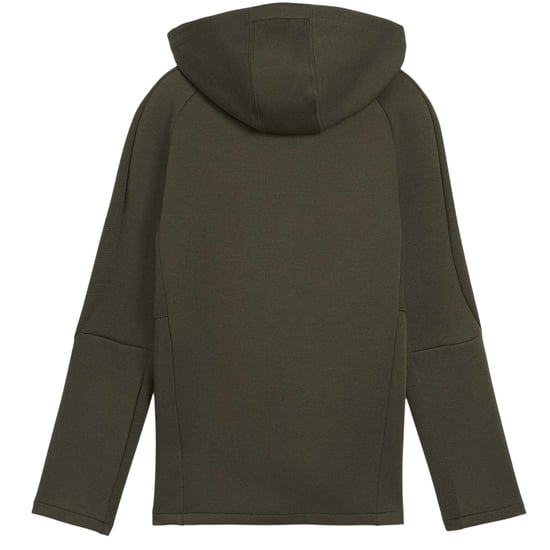Puma - "Evostripe" Hoodie mit durchgehendem Reißverschluss für Kinder (Dunkel-Olive) - Image 3