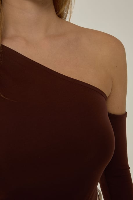 Asymmetrischer Kragen Drapierter Body - Image 4