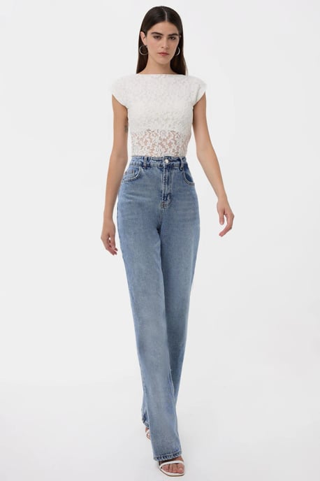 Offene Rücken-Spitzen-Bluse - Image 2