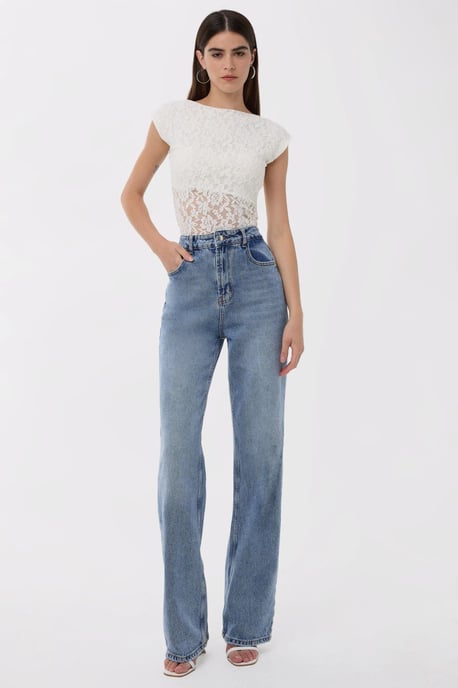 Offene Rücken-Spitzen-Bluse - Image 3