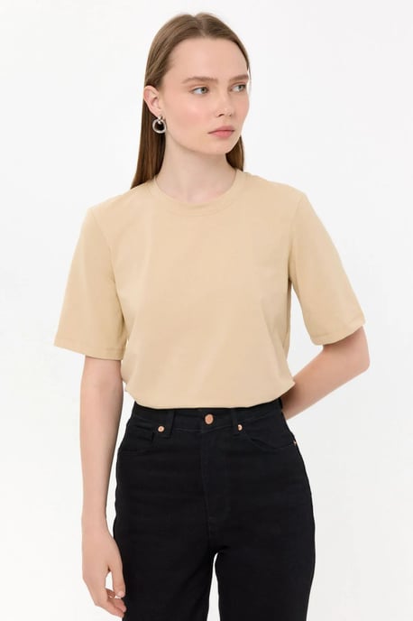Basic Kurzarm Crew Neck T-Shirt - Image 1