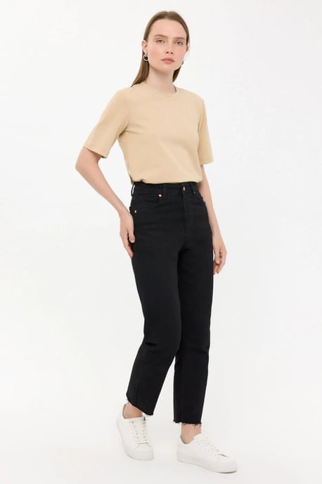 Basic Kurzarm Crew Neck T-Shirt - Image 3