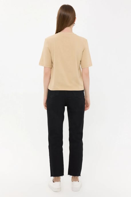 Basic Kurzarm Crew Neck T-Shirt - Image 4