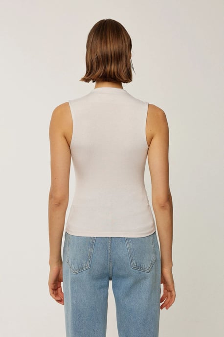 Ärmellose Drapierte Bluse - Image 4
