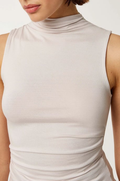 Ärmellose Drapierte Bluse - Image 5
