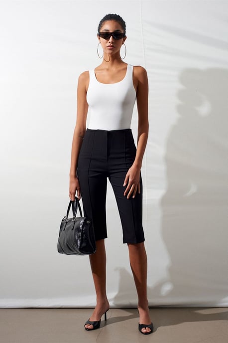 Taillierte ärmellose Baumwollmischung Cami-Bluse - Image 2