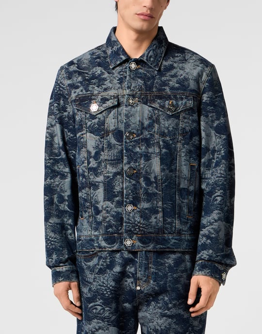 Trucker Jacket  All-Over Skull Skull - Image 2