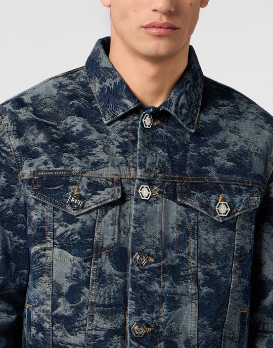 Trucker Jacket  All-Over Skull Skull - Image 3