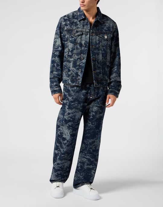 Trucker Jacket  All-Over Skull Skull - Image 4