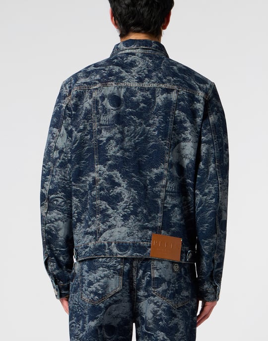 Trucker Jacket  All-Over Skull Skull - Image 5