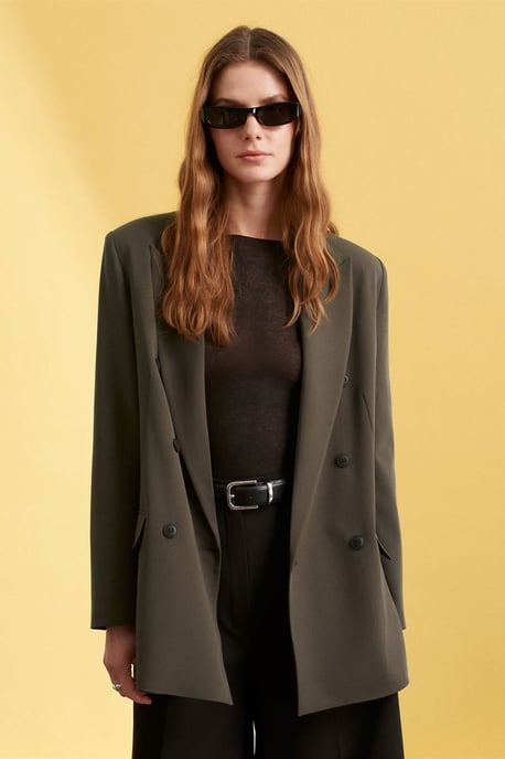 Langes Crepe-Blazer-Jackett - Image 4