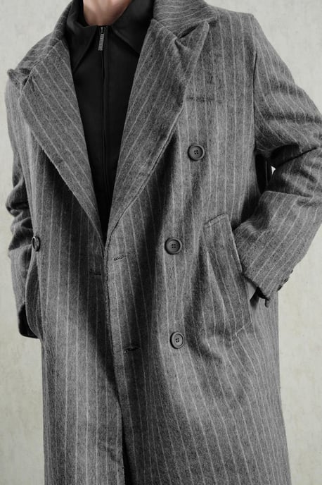 Texturierte Druckknopf gestreifte Jacke - Image 2