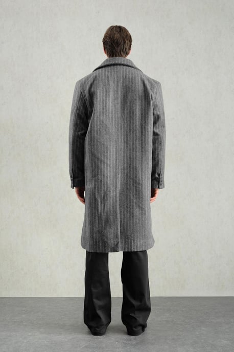 Texturierte Druckknopf gestreifte Jacke - Image 4