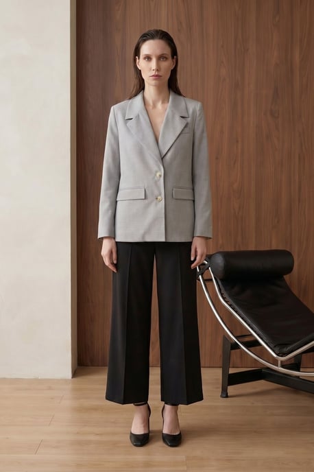 Damen Crepe Blazerjacke - Image 5