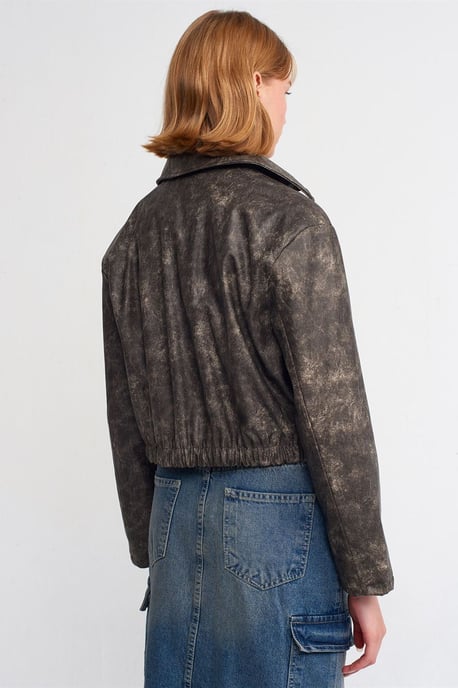 Kurze Bomberjacke aus Kunstleder - Image 2
