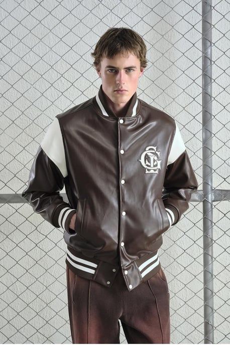 Kunstleder Bestickte Reißverschlussjacke - Image 4