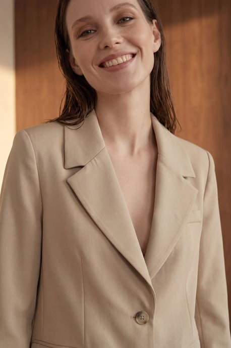 Damen Crepe Blazerjacke - Image 5