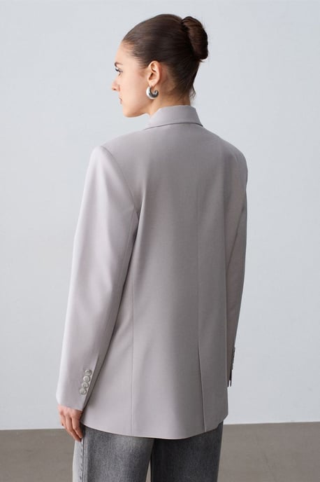 Langes Crepe-Blazer-Jackett - Image 2