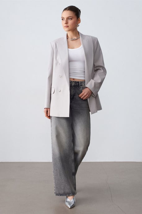 Langes Crepe-Blazer-Jackett - Image 4