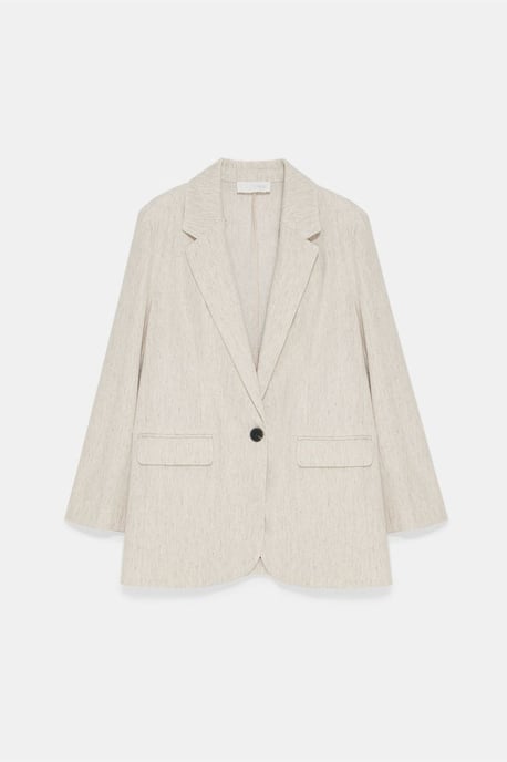 Damen Woven Blazerjacke mit Schalkragen - Image 6