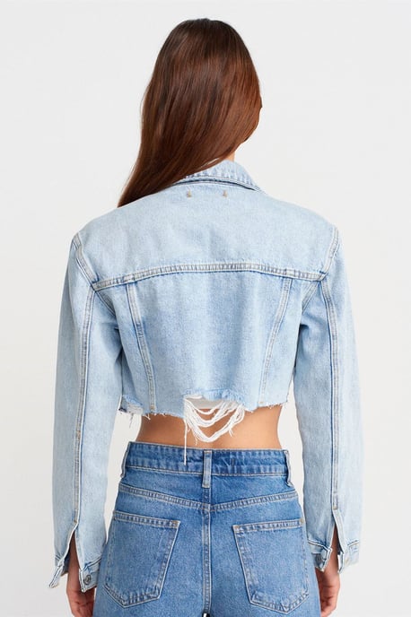 Damen kurze Jeansjacke - Image 2