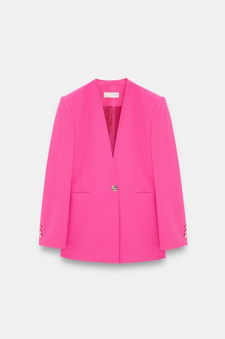 Damen Slim Fit Krepp Blazerjacke - Image 5