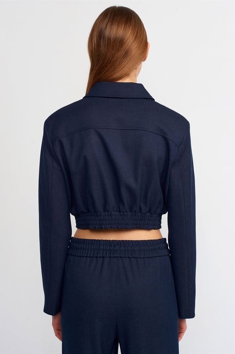 Crop Crepe Bomberjacke - Image 2