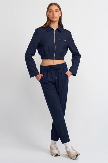 Crop Crepe Bomberjacke - Image 3