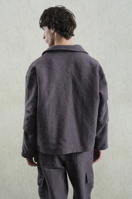 Texturierte Baumwolljacke mit Reißverschluss - Image 3
