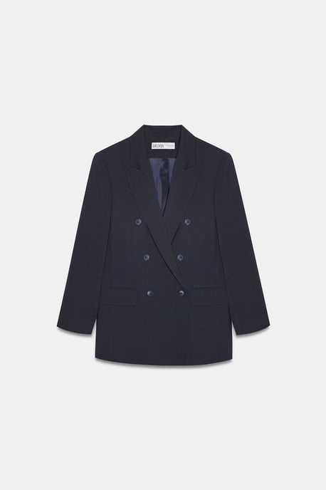 Übergroßer langer Crepe-Blazer-Jacke - Image 5