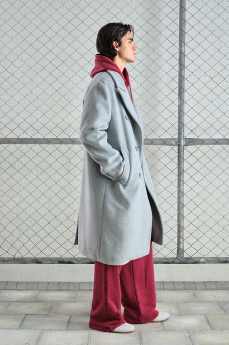 Lange geknöpfte Texturjacke - Image 2