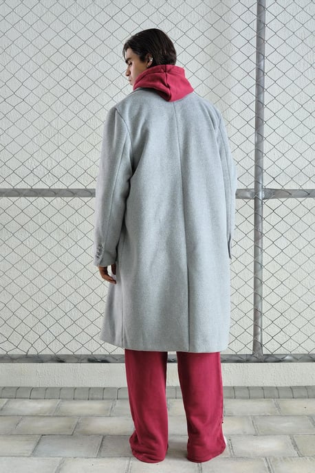 Lange geknöpfte Texturjacke - Image 3