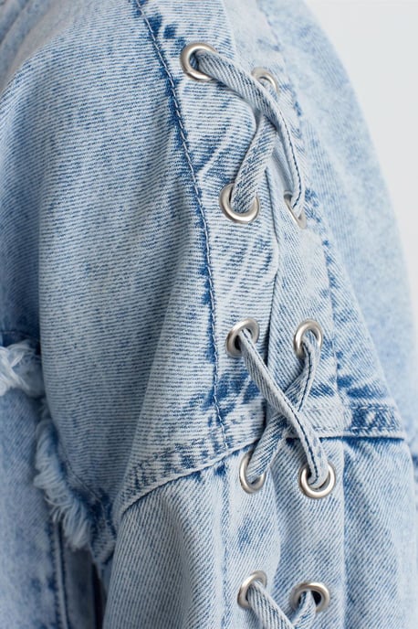 Damen Jeansjacke mit schmalem Kragen - Image 4